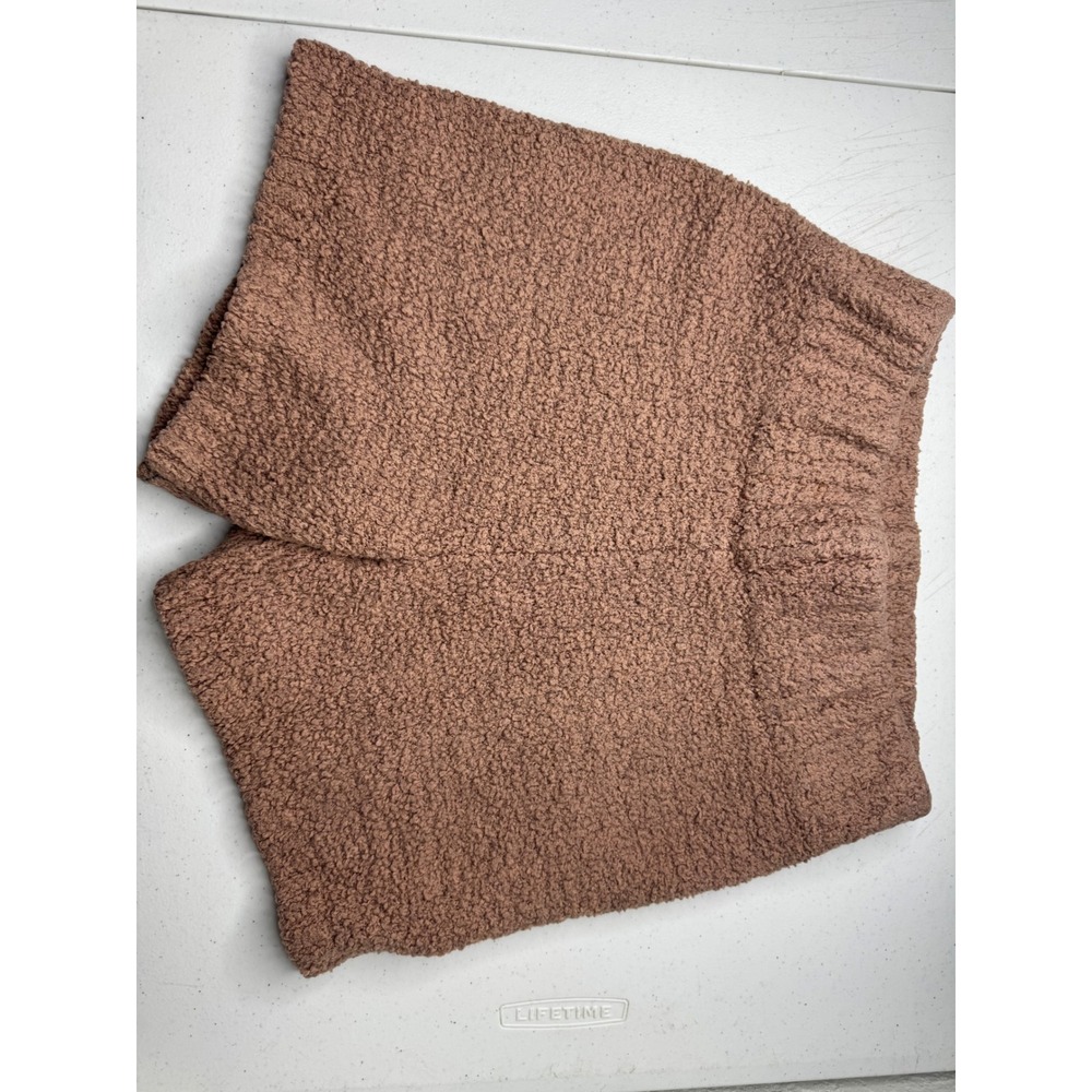 SKIMS Cozy Knit‎ Short Camel Brown Boucle Loungewear Size S/M